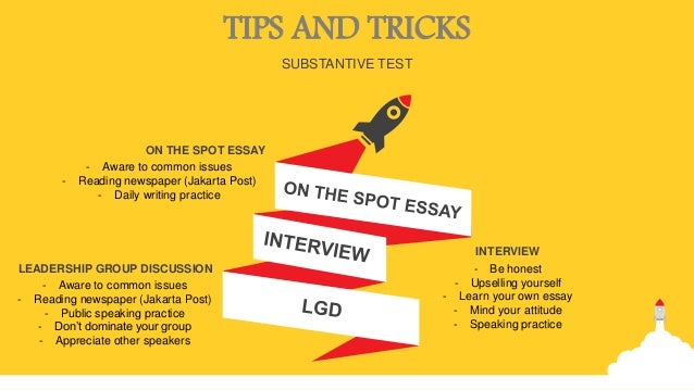 tips on the spot essay writing lpdp
